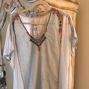 Johnny Was top made of cotton and linen